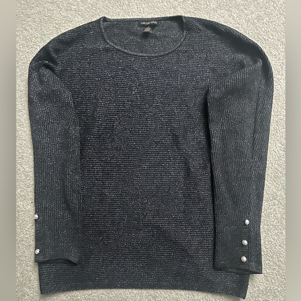 Carolyn Taylor Women’s Sweater - Crewneck Sweater- Size M - Black